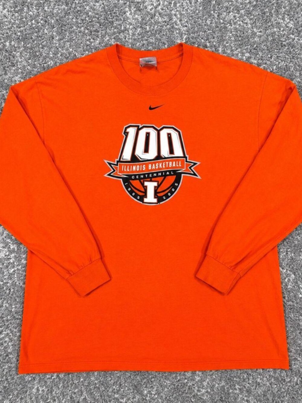 Nike Illinois Fighting Illini Basketball Centennial 100th Anniversary Long Sleev